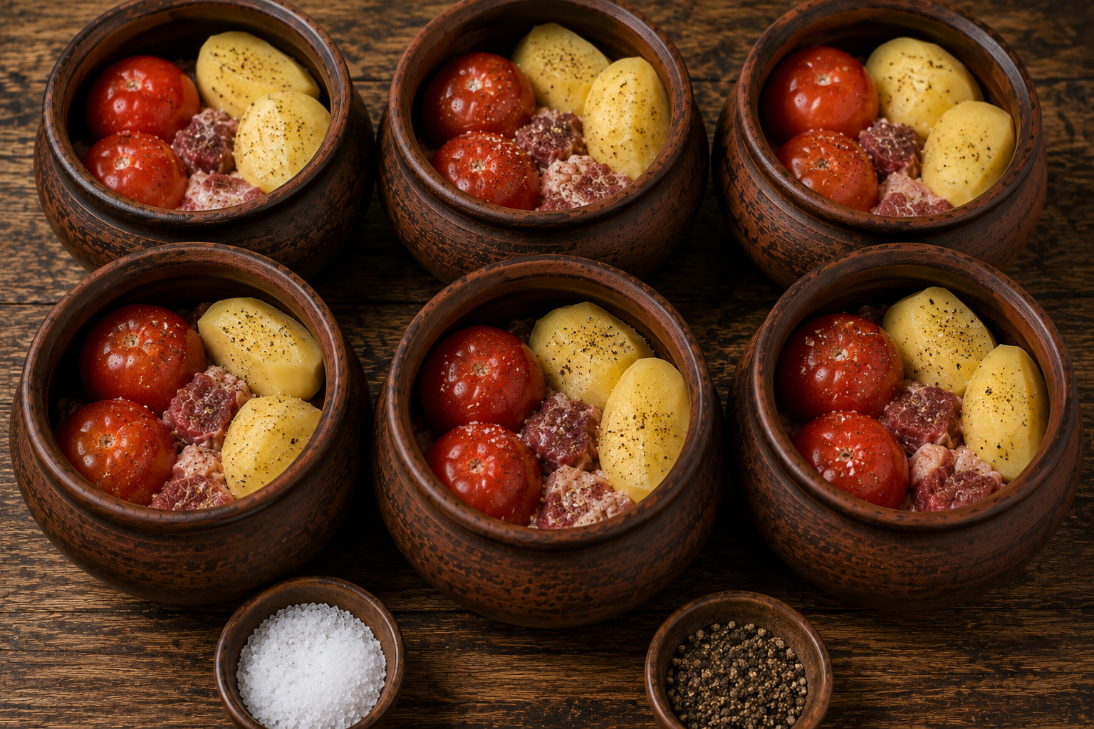 Grated beets mixed with walnut and garlic mixture in a bowl