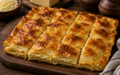 AUTHENTIC GEORGIAN ACHMA (LAYERED CHEESE PASTRY)