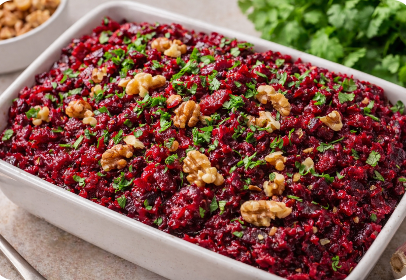 Georgian Salad with Garlic and Walnuts