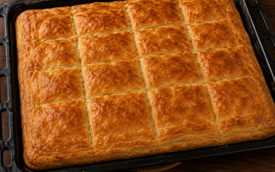 TRADITIONAL GEORGIAN KHACHAPURI WITH PUFF PASTRY